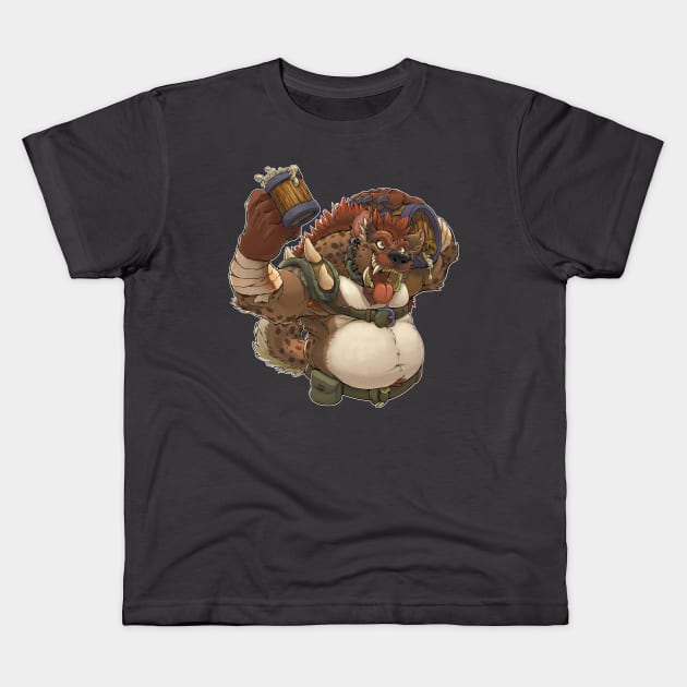 Gnoll Brew (no label) Kids T-Shirt by Teaselbone